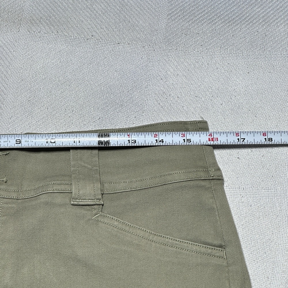 Spanx Twill Cropped Trousers Size Large Wide Leg Stretch High Rise Spanish Olive - Picture 10 of 15